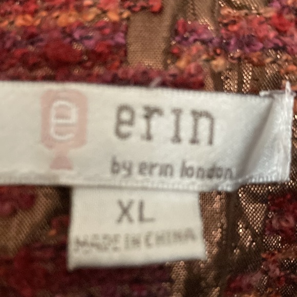 ERIN by Erin London jacket/coat ,button front, beautiful gold, & pink tones - Picture 4 of 8